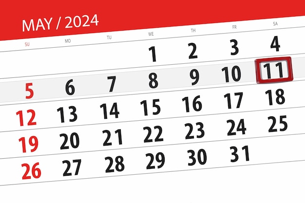 Calendrier 2024 date limite jour mois page organisateur date mai samedi numéro 11