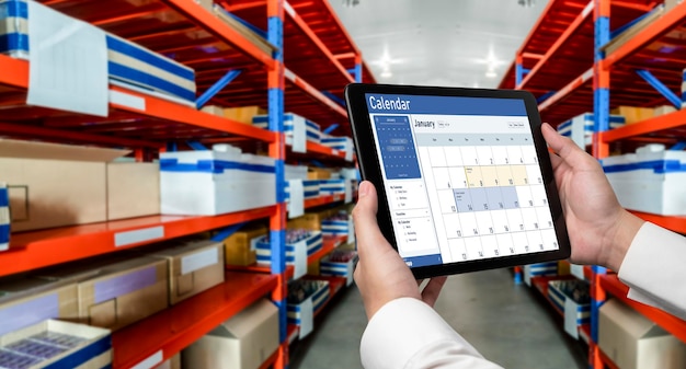 Calendrier sur une application logicielle pour la planification de l'horaire confortablement