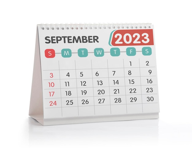 Calendrier de bureau septembre 2023