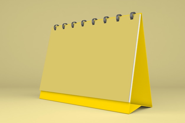 Calendrier côté droit isolé sur fond jaune