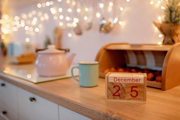 calendrier avec date de noël 25 décembre