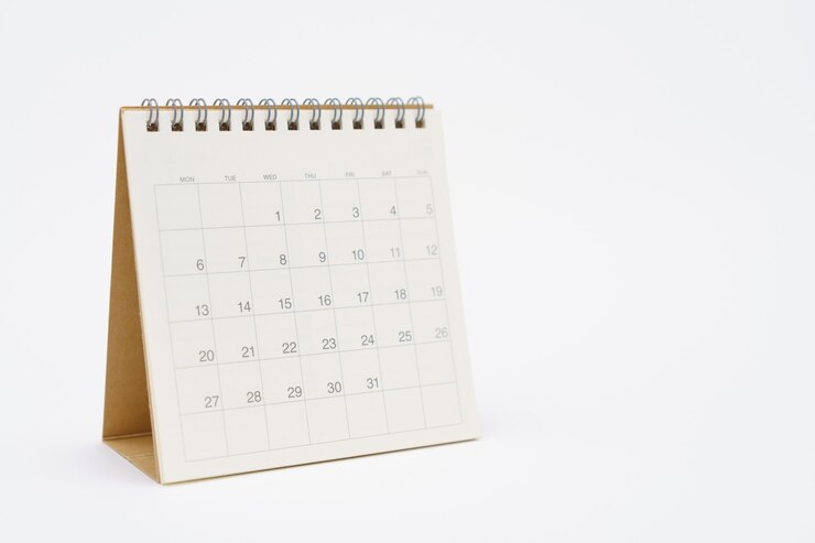 Un calendrier du mois. en utilisant comme concept d'entreprise d'arrière-plan et concept de planification avec des espaces de copie et un espace blanc pour votre texte ou votre conception.