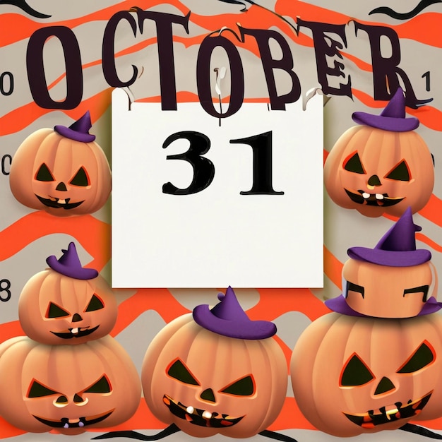 calendrier d'Halloween date d'octobre