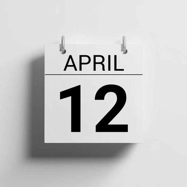 Calendrier des jours avec la date du 1er avril