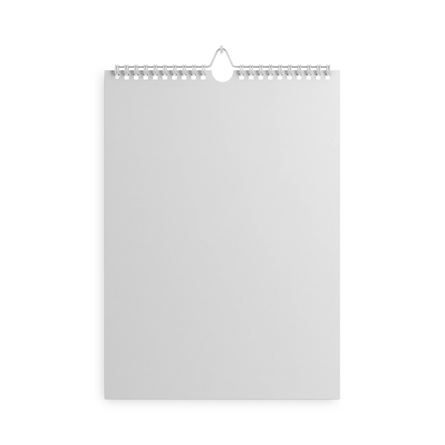 Calendrier mural sur fond blanc