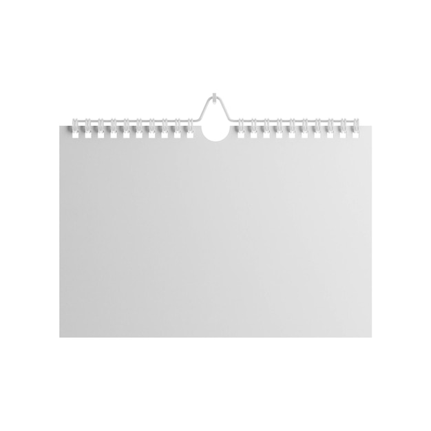 Calendrier mural sur fond blanc