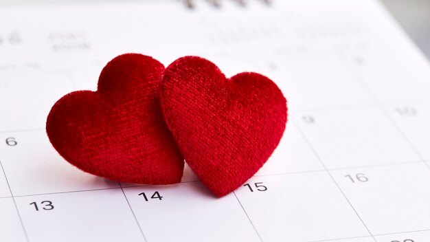 Photo calendrier à la saint-valentin