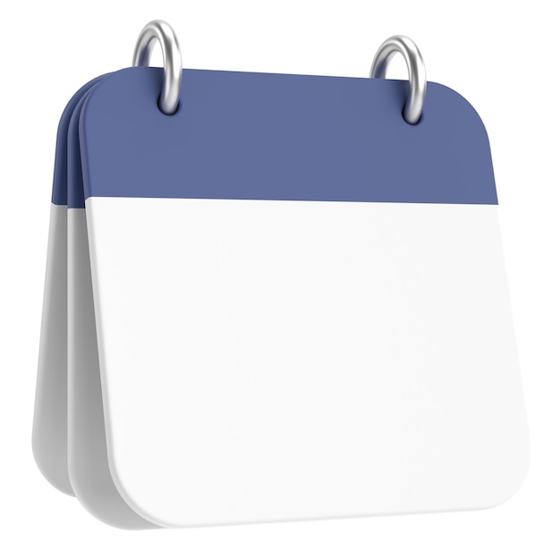 Calendrier vide Calendrier 3D Illustration 3D
