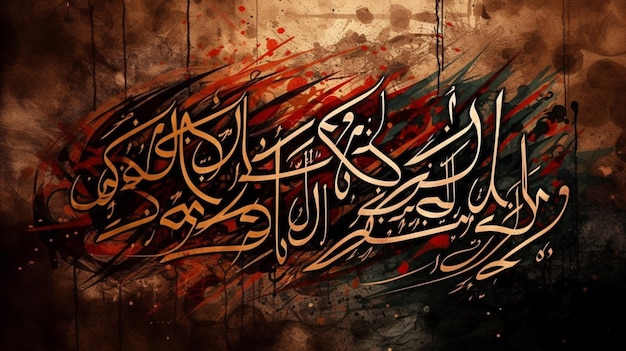 Une calligraphie du coran en arabe