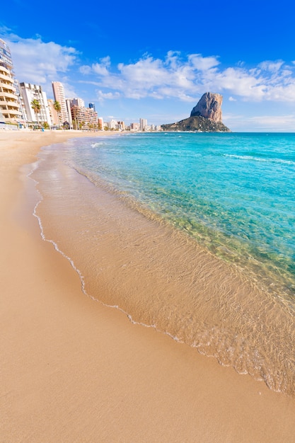 Calpe playa Arenal Bol plage près de Penon Ifach Alicante