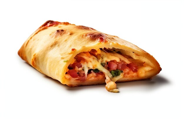 Calzone Pizza isolée sur une IA à fond transparent