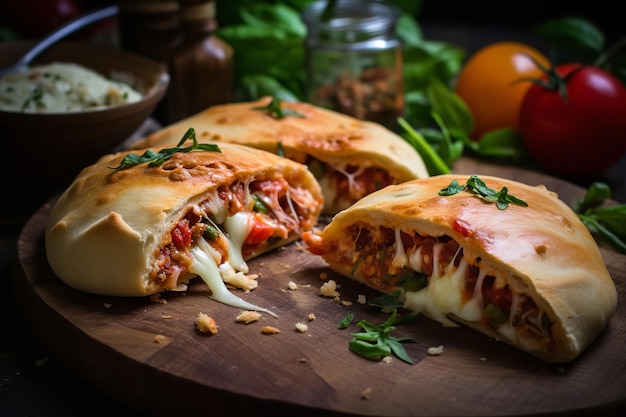 Calzones maison Recette italienne Cuisine et cuisine italienne