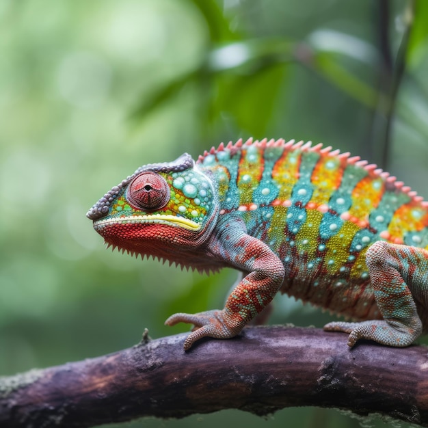 Caméléon dans la nature Illustration AI Générative