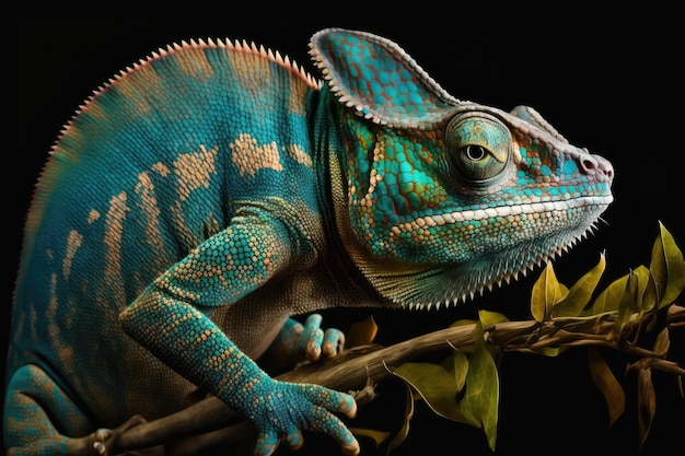 Le caméléon panthère de Nosy Be est un caméléon mâle Furcifier Pardalis