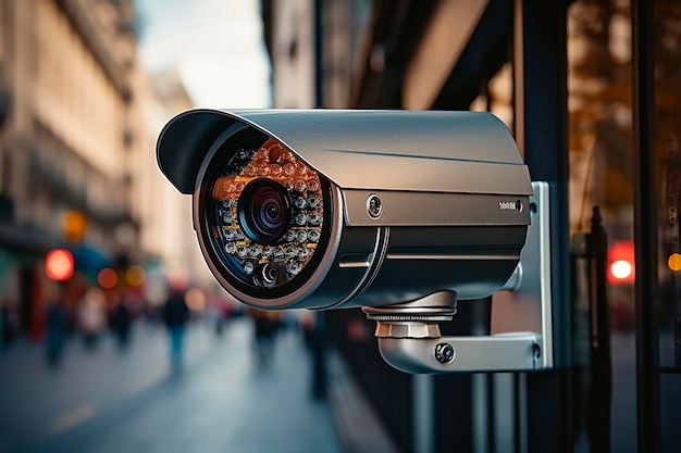 Caméra de CCTV ou système de CCTV sur un système de sécurité et de surveillance de rue