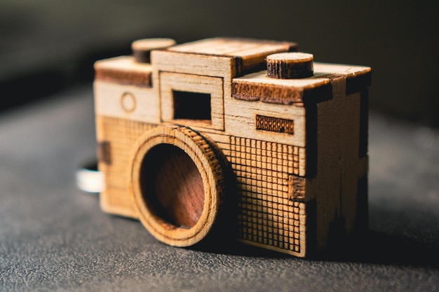 Caméra jouets en bois