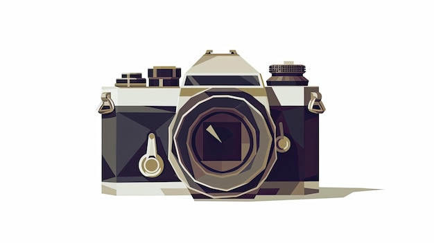 Caméra photo pixel bouton de style pixel prise de vue flash lentille film lentille cadre zénith modèle prise de vue générée par AI