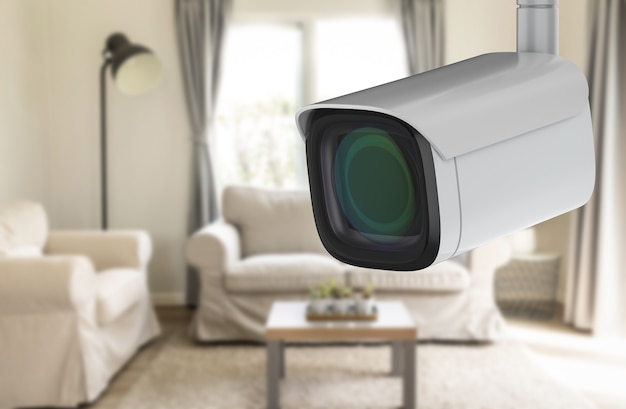 Caméra de sécurité de rendu 3D ou caméra de vidéosurveillance à la maison