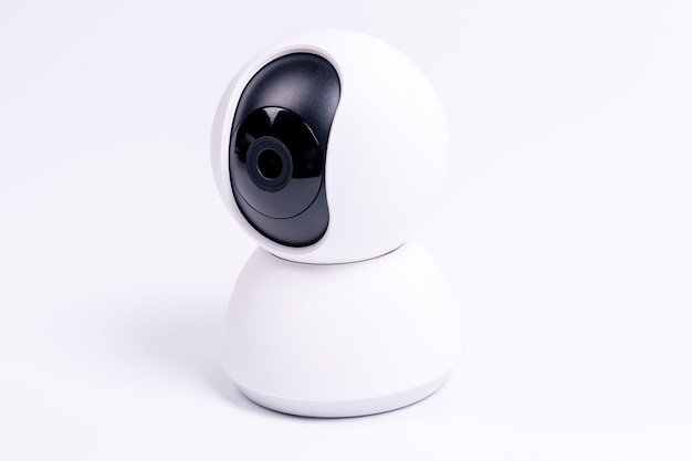 Caméra de sécurité sans fil isolé sur fond blanc caméra de sécurité à domicile