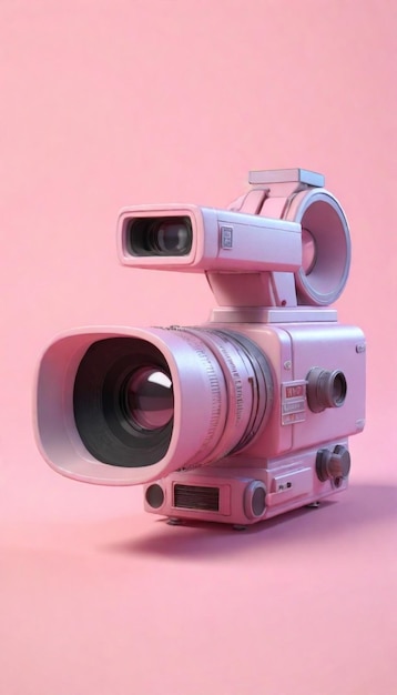 une caméra vidéo avec une lentille attachée