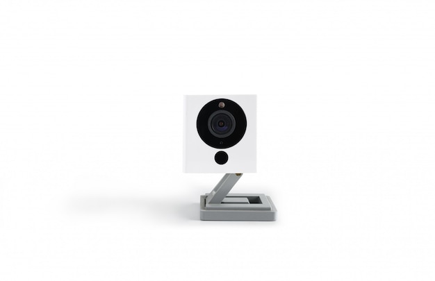 Caméra de vidéosurveillance de sécurité i isolé sur blanc