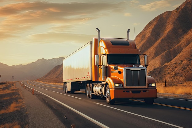 camion sur l'autoroute