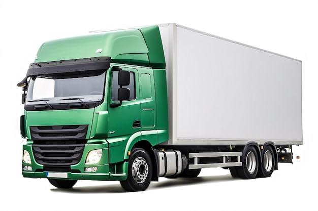 Camion camion blanc et vert