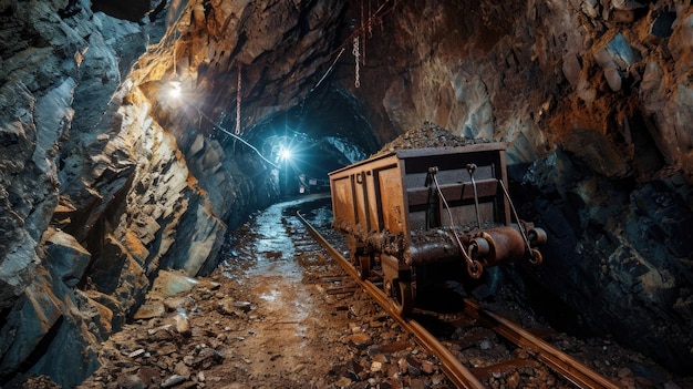 Photo camion conduisant sur la route de l'extraction du minerai de cobalt