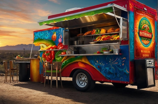 Le camion de nourriture gourmet Fajitas