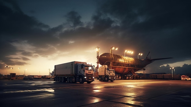 un camion avec une remorque qui dit " le mot " sur le côté.