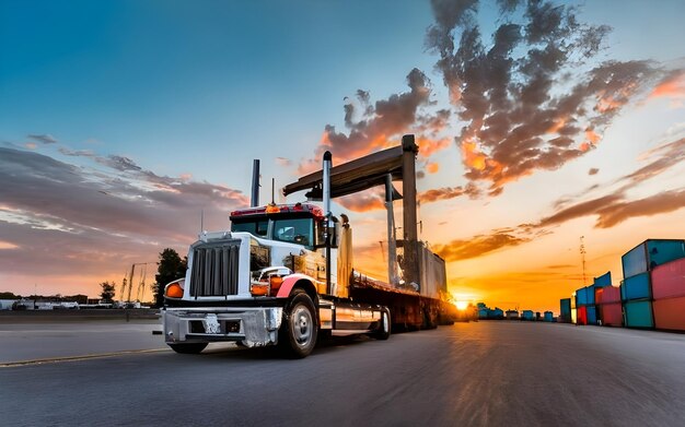 un camion sur la route a généré