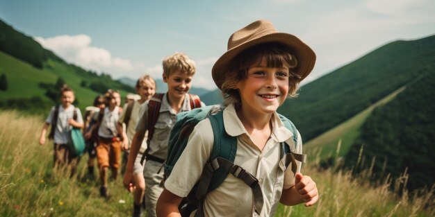 camp d'été scouts enfants camping