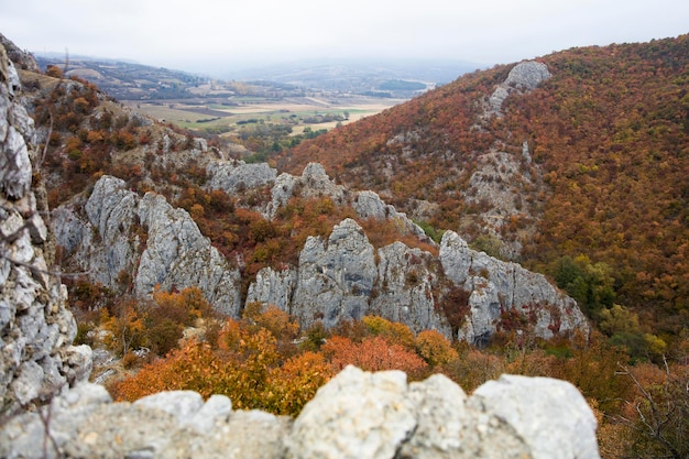 Campagne d'automne près de Soko Banja Serbie