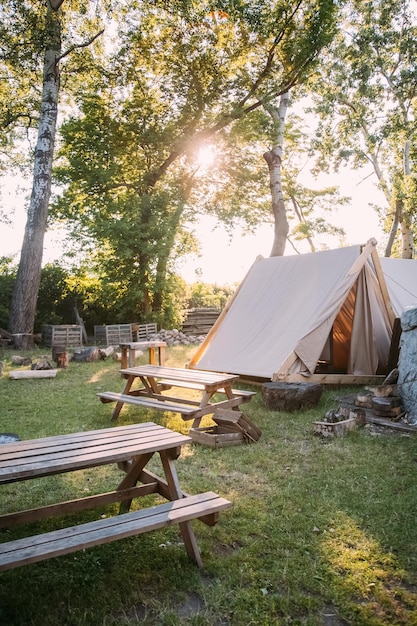 Campagne camping nature relax trucs de verger