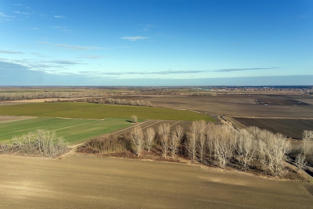 Campagne, paysage agricole Vue aérienne.