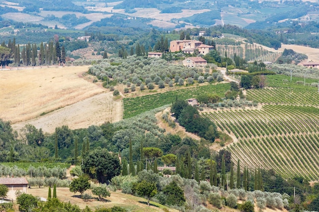 Campagne toscane San Gimignano Italie