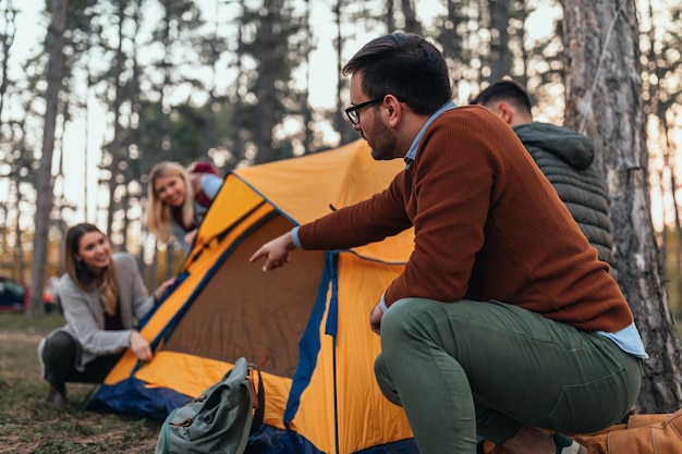 Camper entre amis