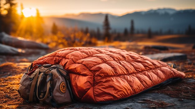 camping au coucher du soleil fond d'écran HD 8K fond d'écran Image photographique