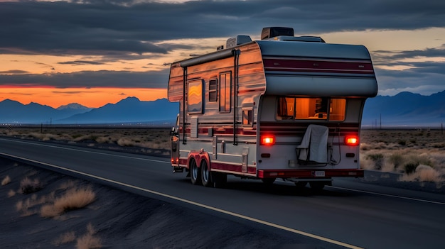 Camping-car sur autoroute