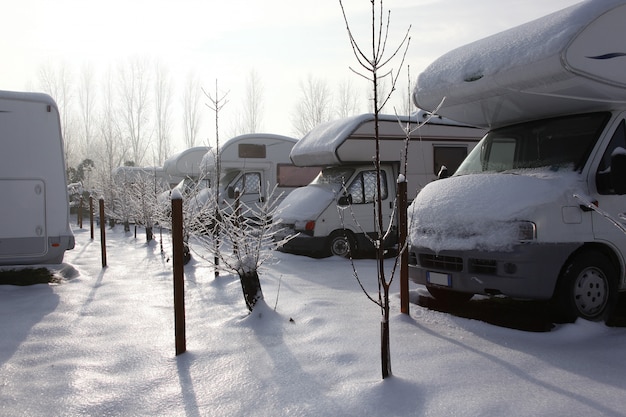 Camping-car en hiver