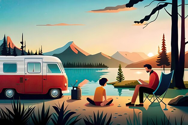 Camping Illustration