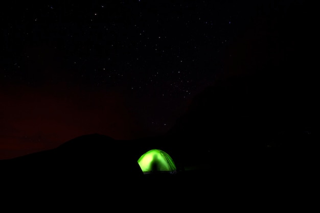 Camping de nuit sous les étoiles