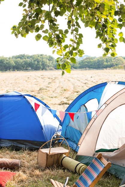 Photo camping vide au festival de musique