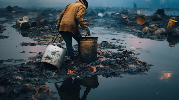 Un canal très lourdement pollué