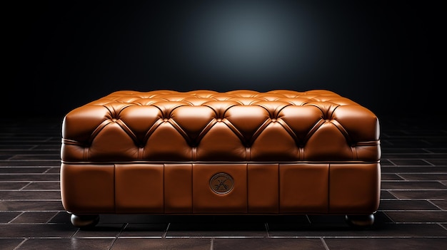 canapé de chaise en cuir brun