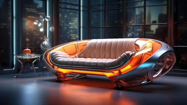 Le canapé du futur à l'intérieur