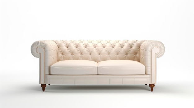 Canapé avec fond blanc