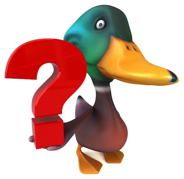 Canard amusant Illustration 3D