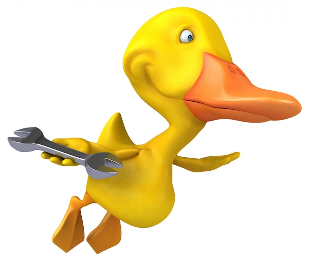 Canard amusant Illustration 3D