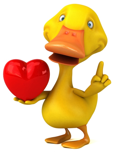 Canard amusant Illustration 3D